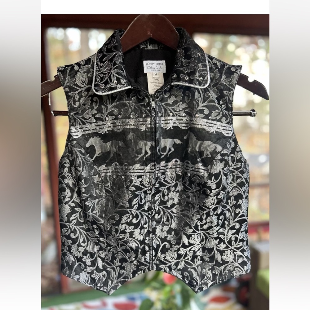 Hobby Horse Clothing Company Full Zip Black Western Womens Riding Vest Medium